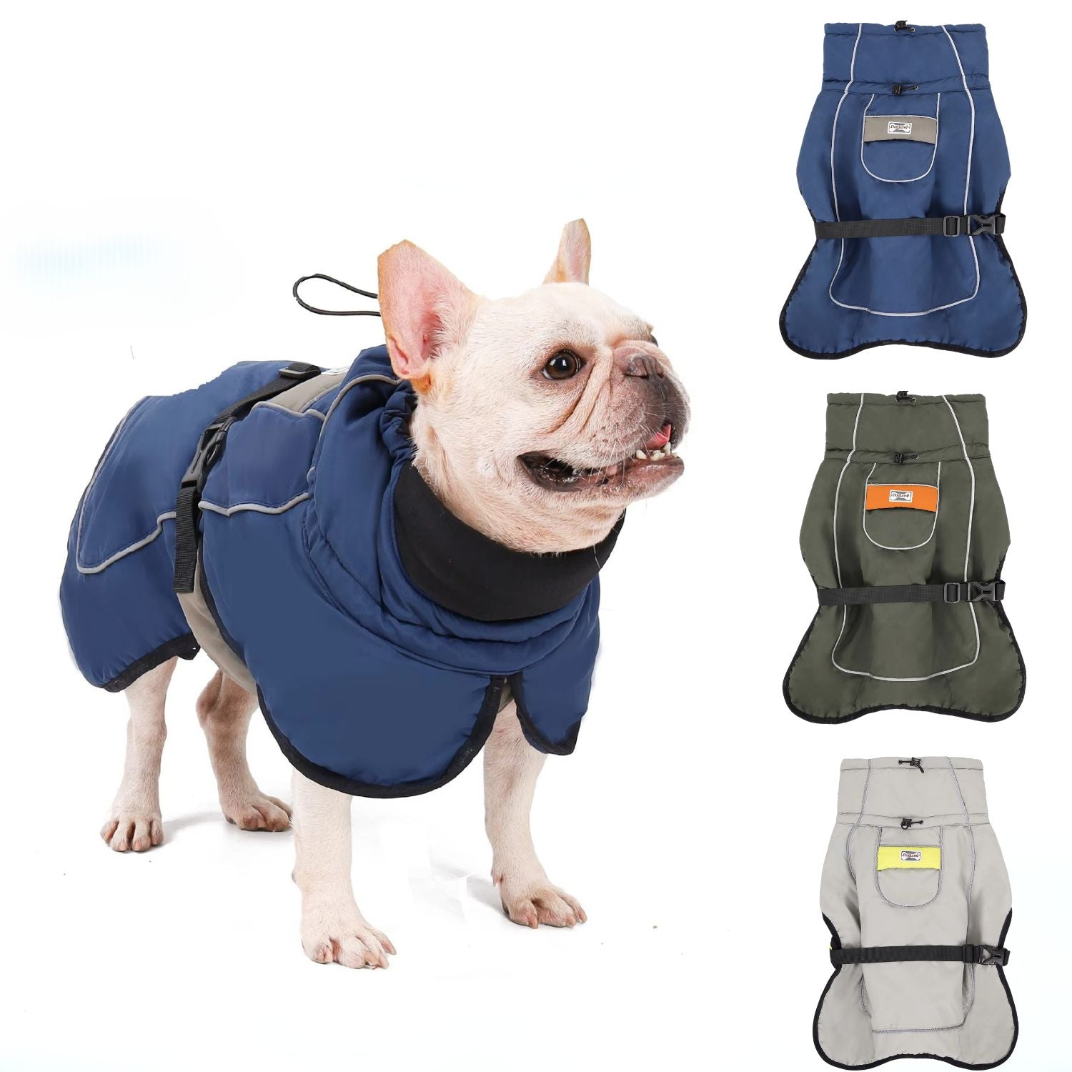 French Bulldog Warm Winter Jacket for Outdoor Adventures-fadou
