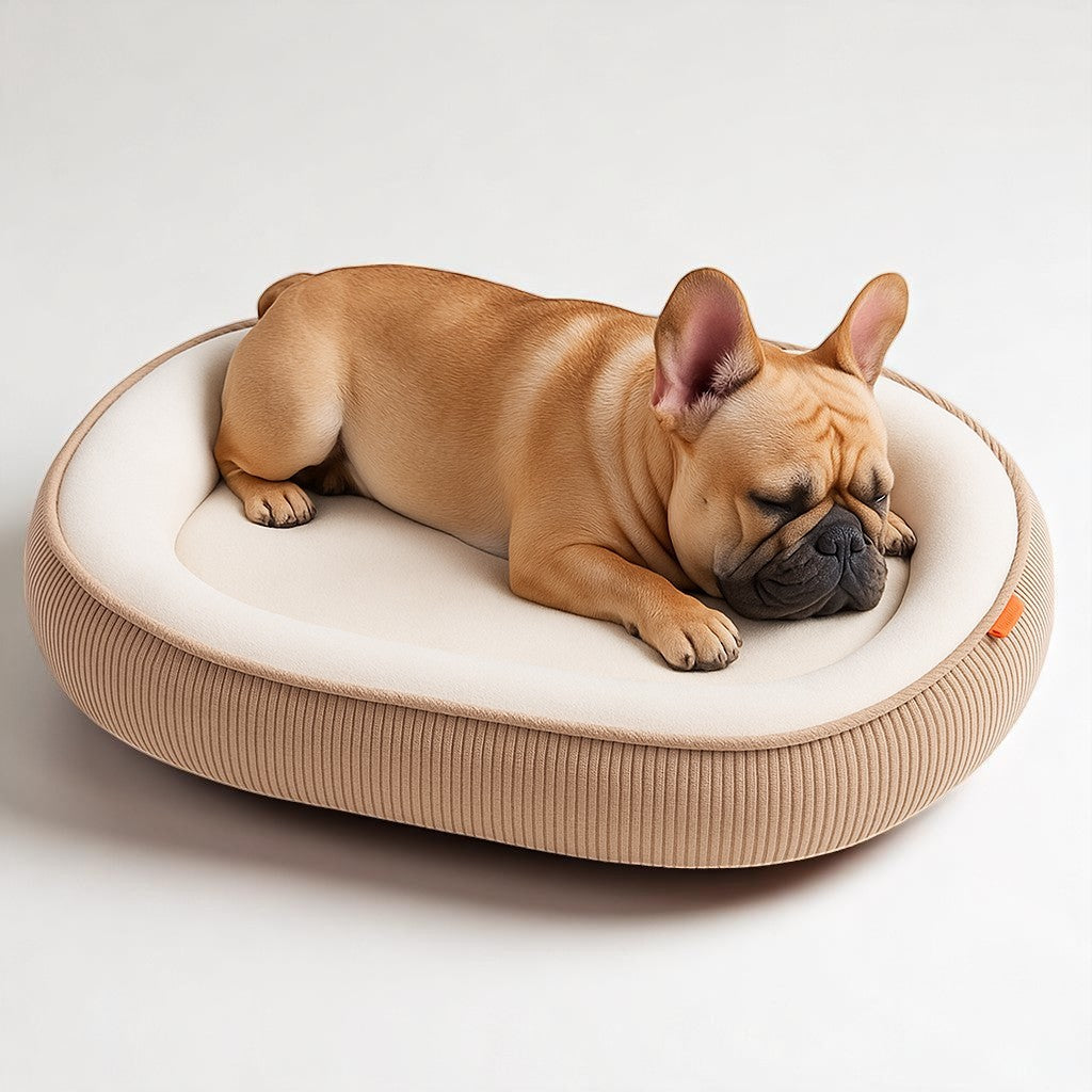 French Bulldog Cozy Dog Lounger for Brachycephalic Dogs-fadou