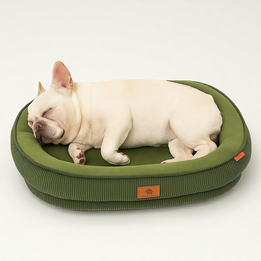 French Bulldog Cozy Dog Lounger for Brachycephalic Dogs-fadou
