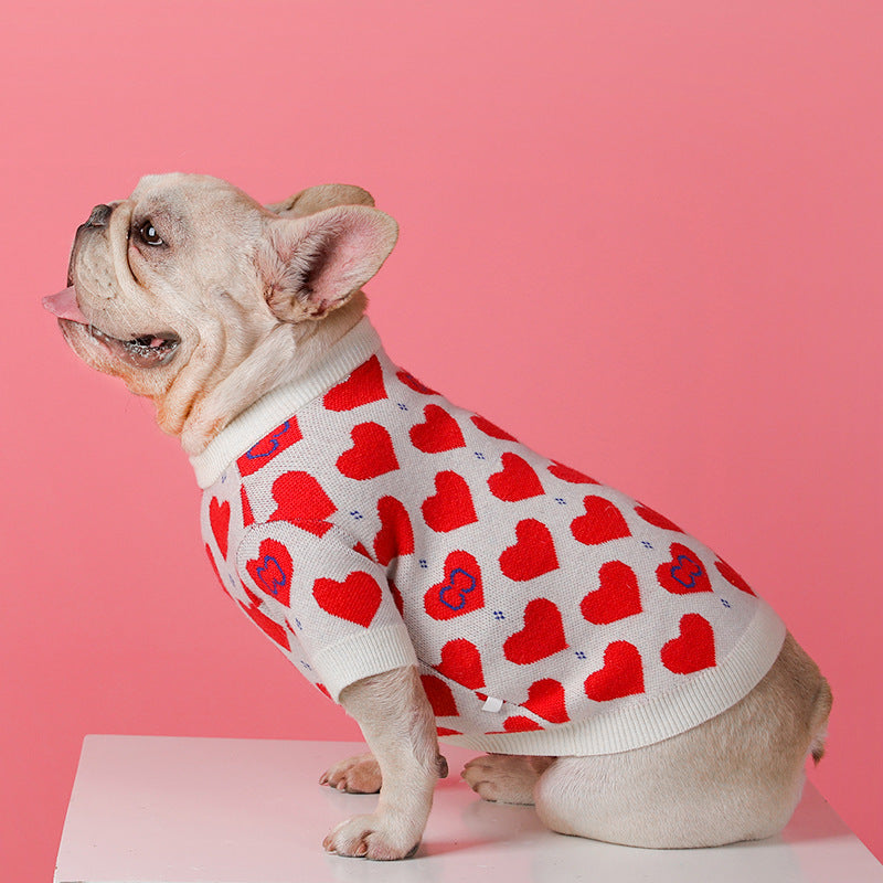 French Bulldog Winter Warm Knitwear for Flat-Face Breeds-fadou