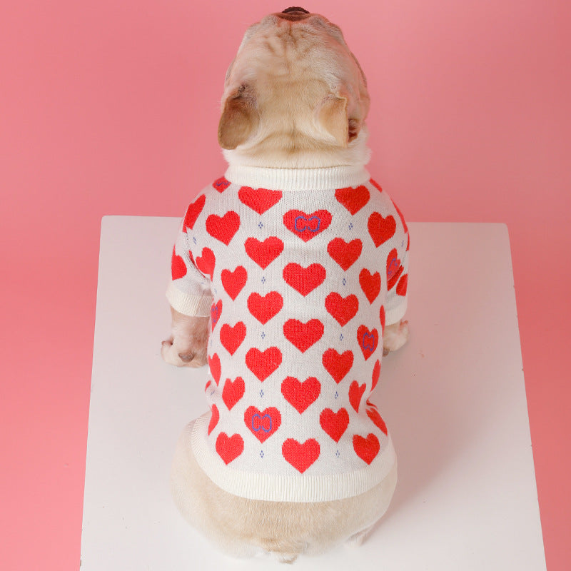 French Bulldog Winter Warm Knitwear for Flat-Face Breeds-fadou