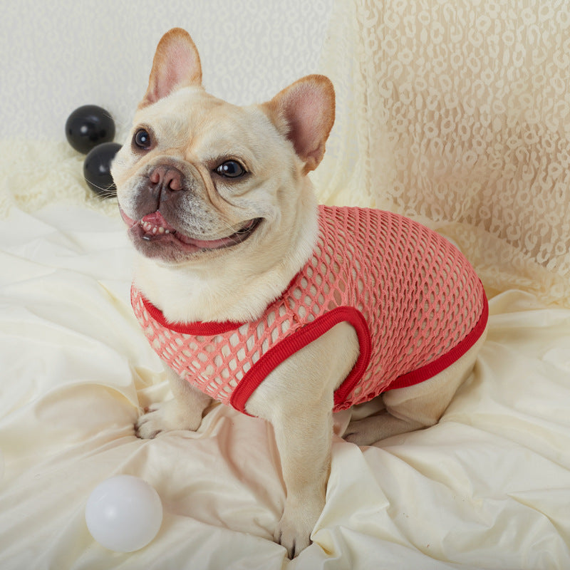French Bulldog Summer Clothes – Thin Hollow Mesh for Dog Lovers and-fadou