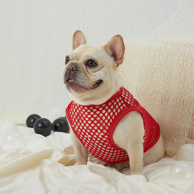 French Bulldog Summer Clothes – Thin Hollow Mesh for Dog Lovers and-fadou