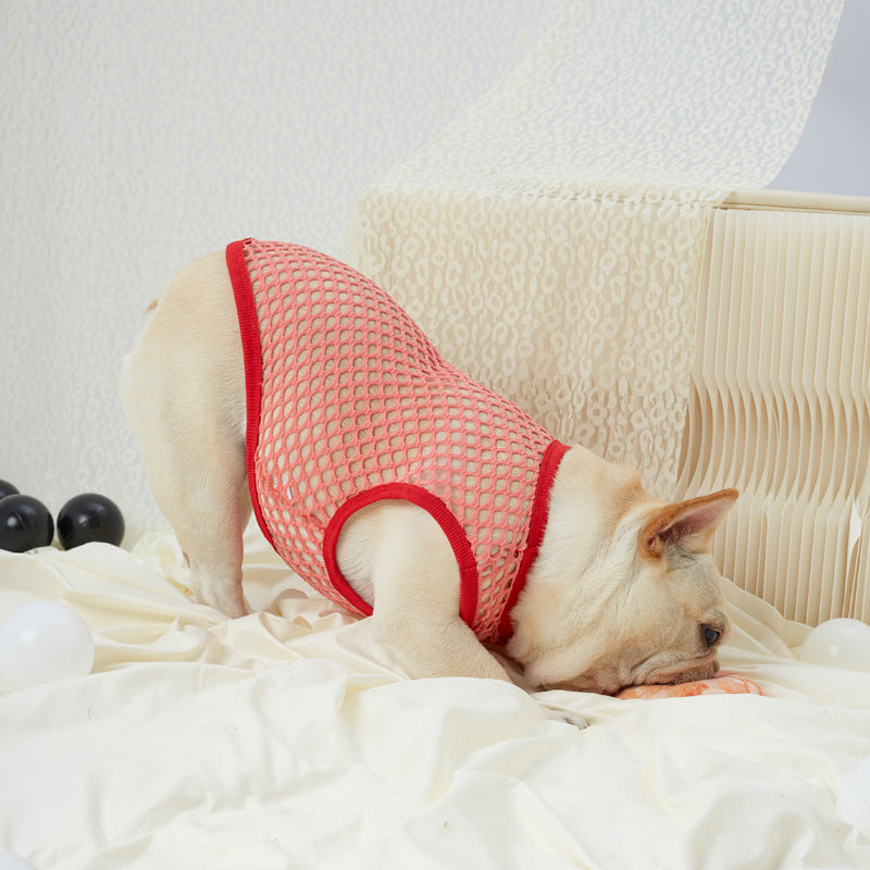 French Bulldog Summer Clothes – Thin Hollow Mesh for Dog Lovers and-fadou
