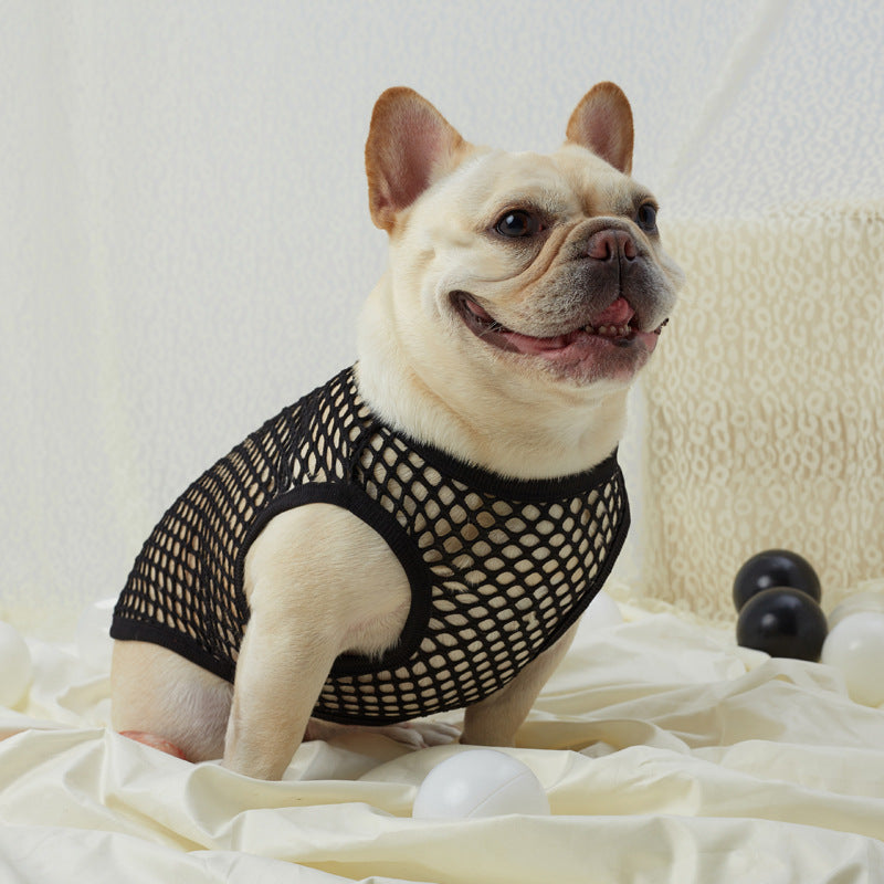French Bulldog Summer Clothes – Thin Hollow Mesh for Dog Lovers and-fadou