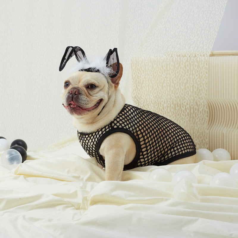 French Bulldog Summer Clothes – Thin Hollow Mesh for Dog Lovers and-fadou