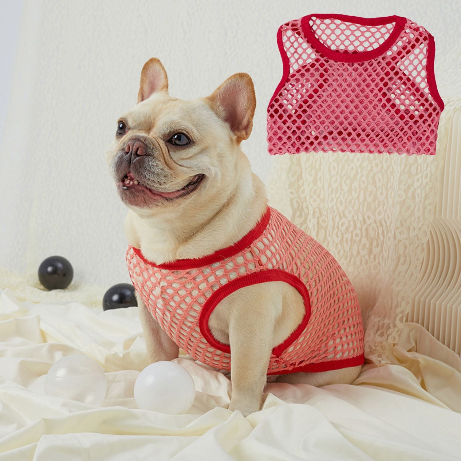 French Bulldog Summer Clothes – Thin Hollow Mesh for Dog Lovers and-fadou
