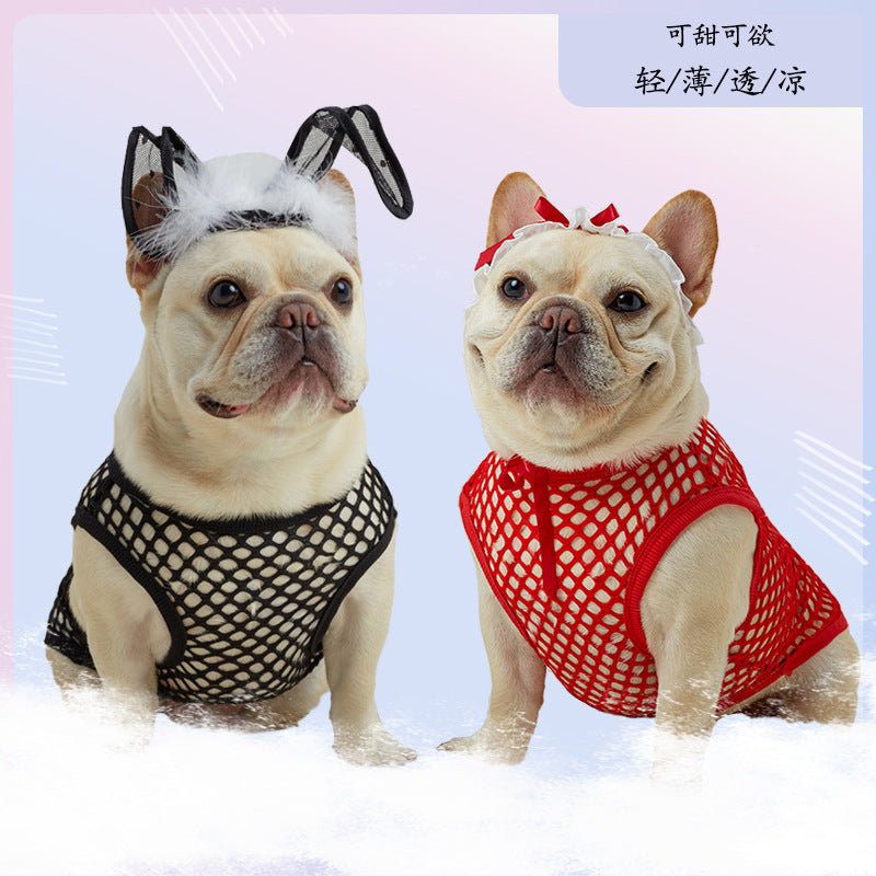 French Bulldog Summer Clothes – Thin Hollow Mesh for Dog Lovers and-fadou