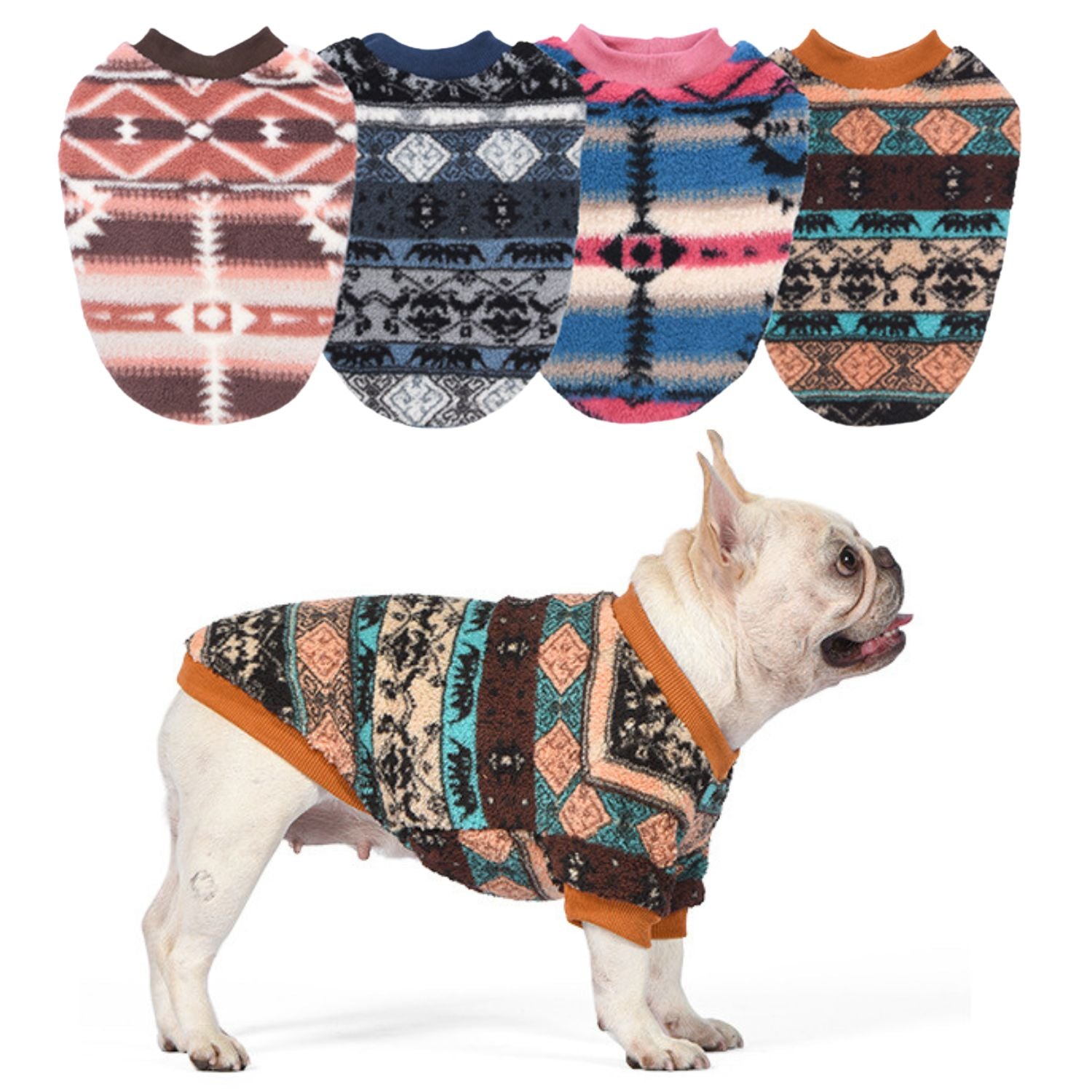 French Bulldog Cozy Warm Knitwear for Outdoor Adventures-fadou
