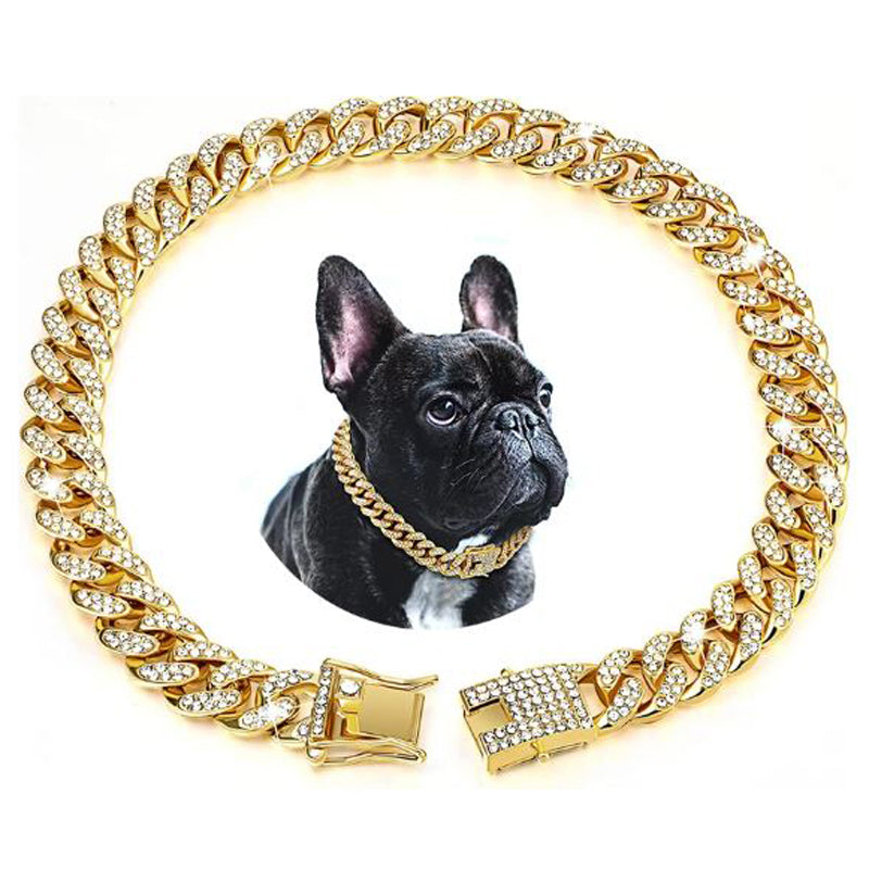 Frenchie Cuban Diamond Necklace Chain for Frenchie Enthusiasts-fadou