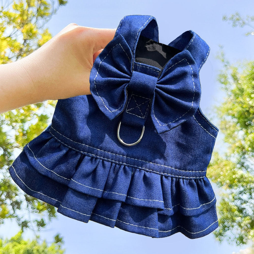 Frenchie Stylish Denim Dress and Vest for Everyday Wear-fadou