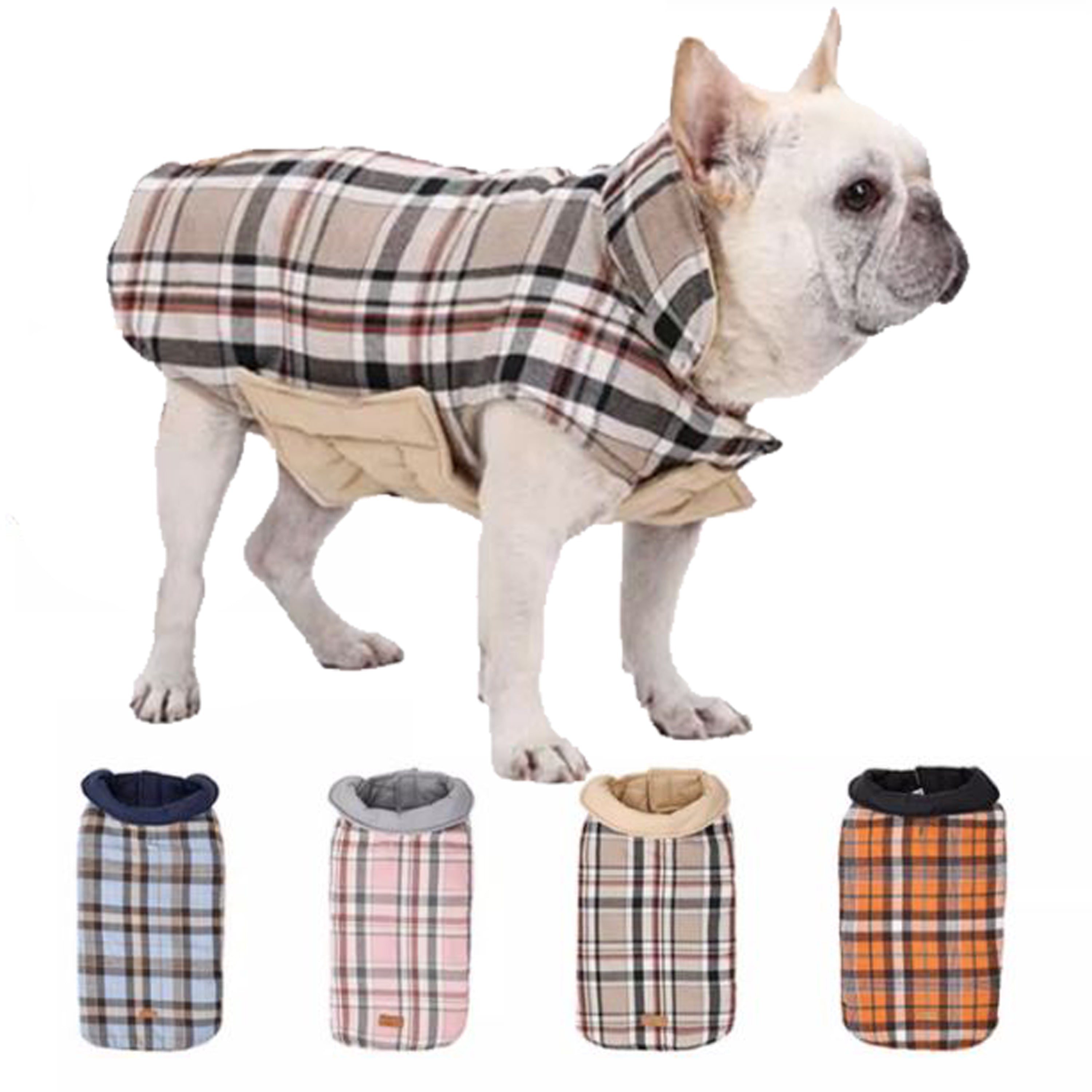 PlaidPup Warm and Stylish Frenchie Plaid Vest for Dog Lovers and Owners-fadou