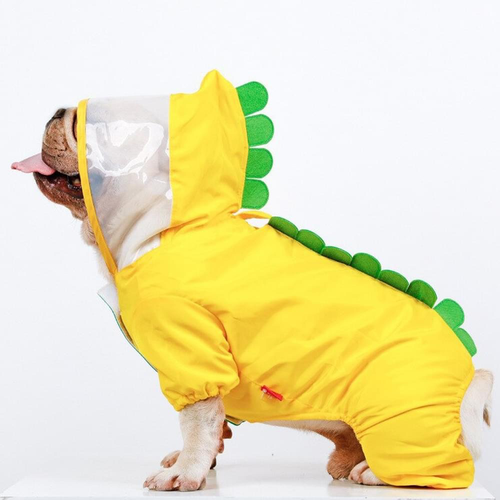 Jaketly™ Frenchie Fashion Dinosaur Raincoat for Cozy Nights-fadou