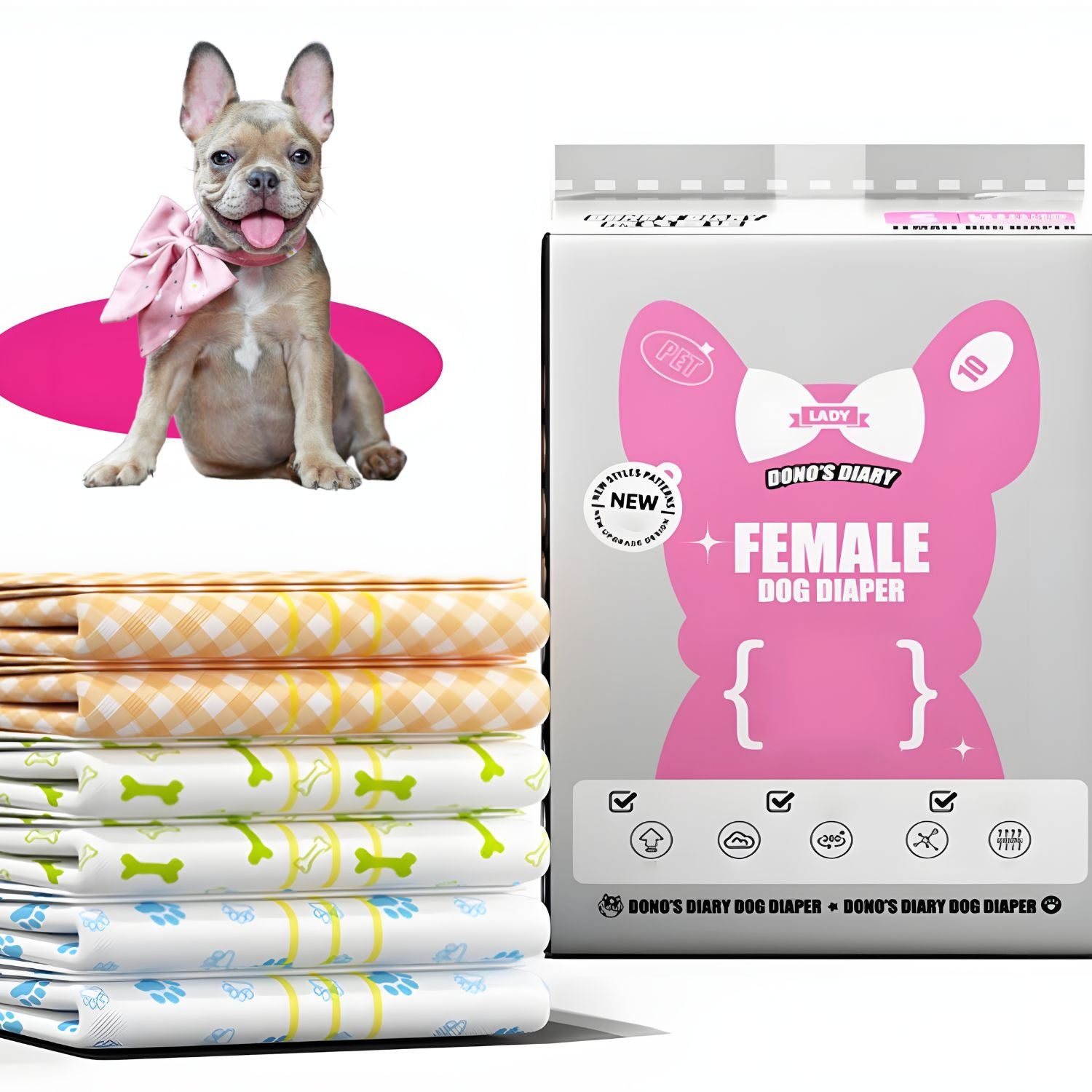 Absorbent Soft Absorbent Underwear for Flat-Face Breeds-fadou