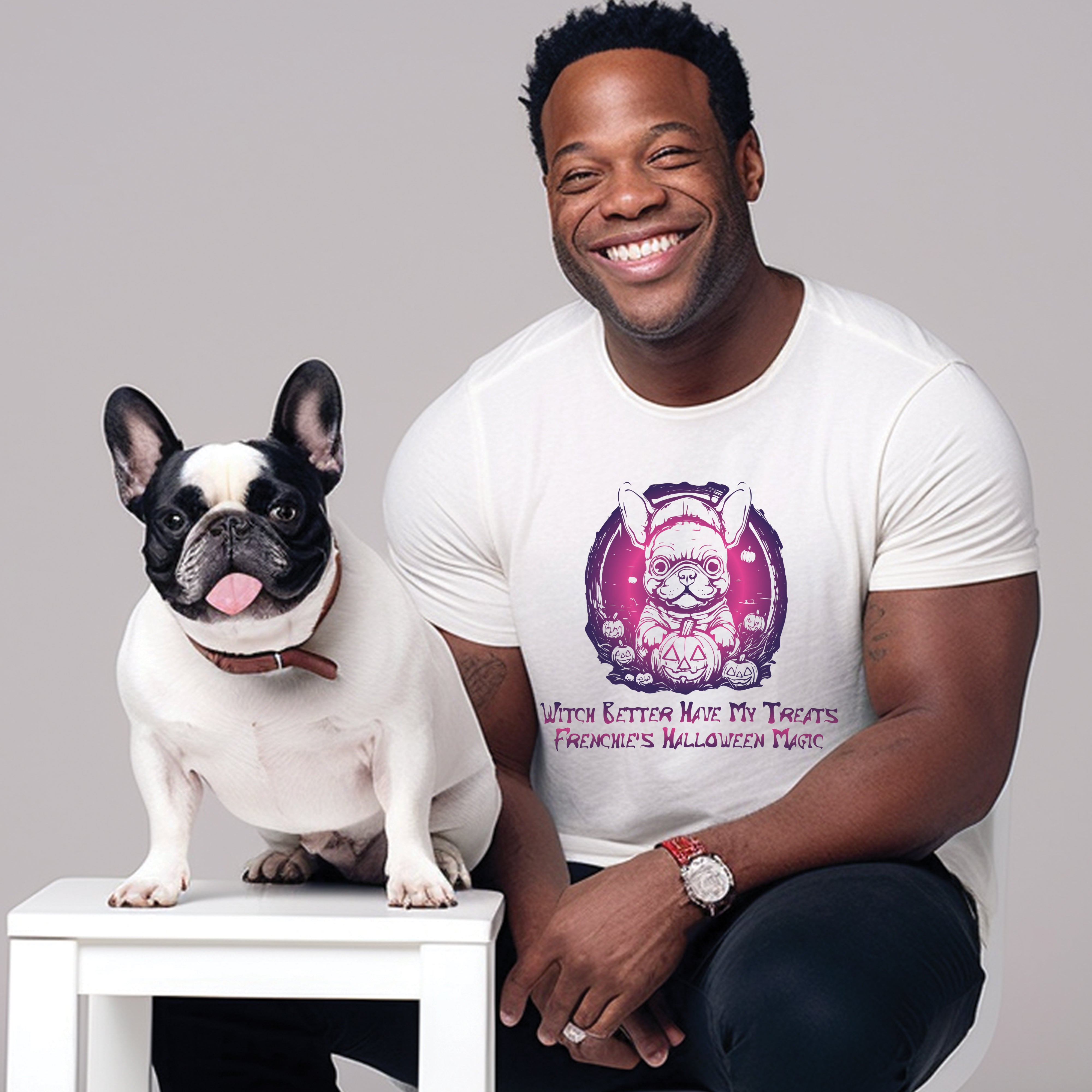 French Bulldog Halloween Graphic Tee for Dog Moms & Dads-fadou