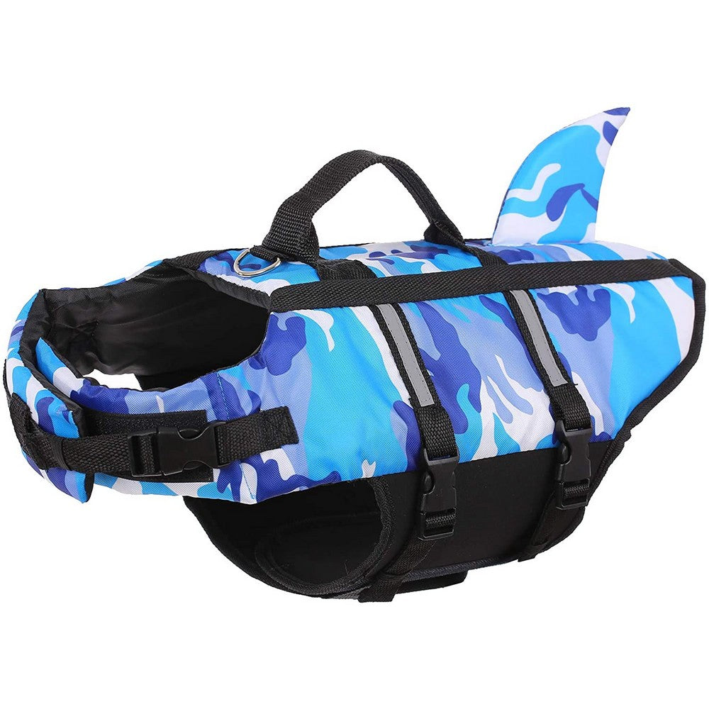 Frenchie Shark Vest Life Jacket with Safety Rescue Handle for Dog Lovers-fadou