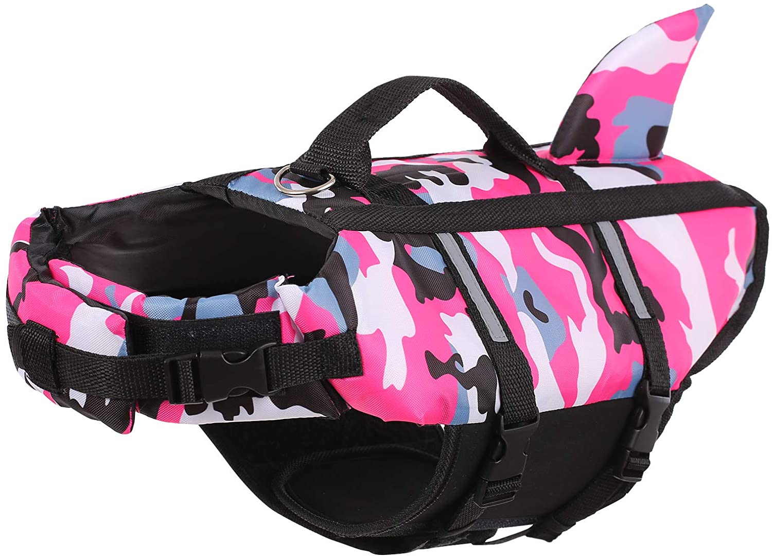 Frenchie Shark Vest Life Jacket with Safety Rescue Handle for Dog Lovers-fadou