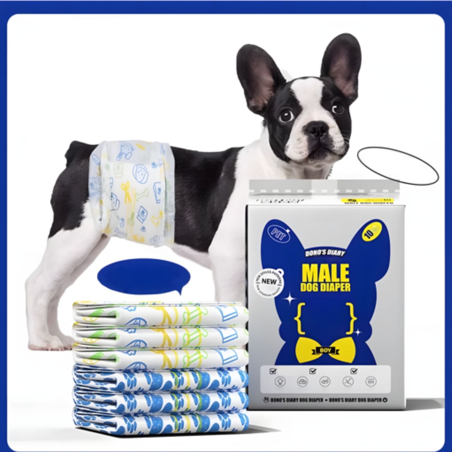 French Bulldog Absorbent Underwear for Training Sessions-fadou