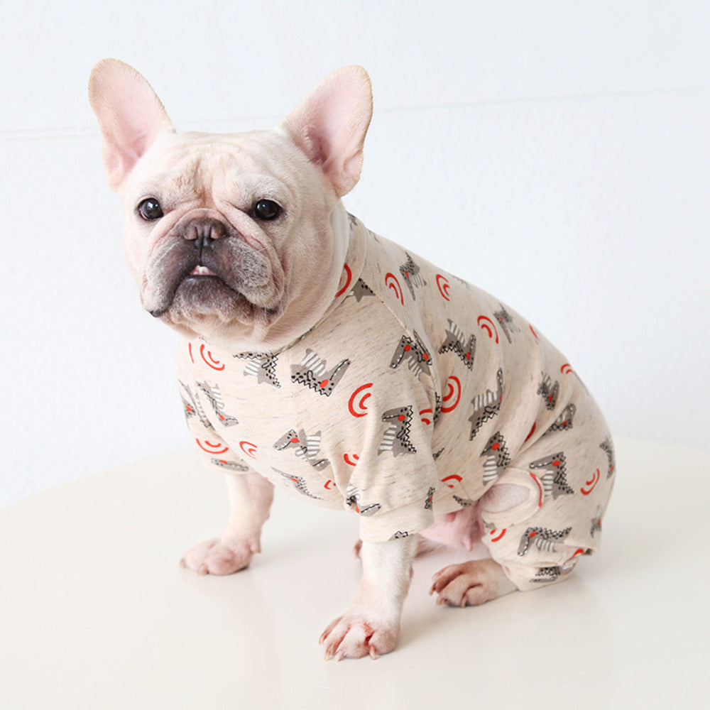 French Bulldog Cotton Dog Pajamas for Brachycephalic Dogs-fadou