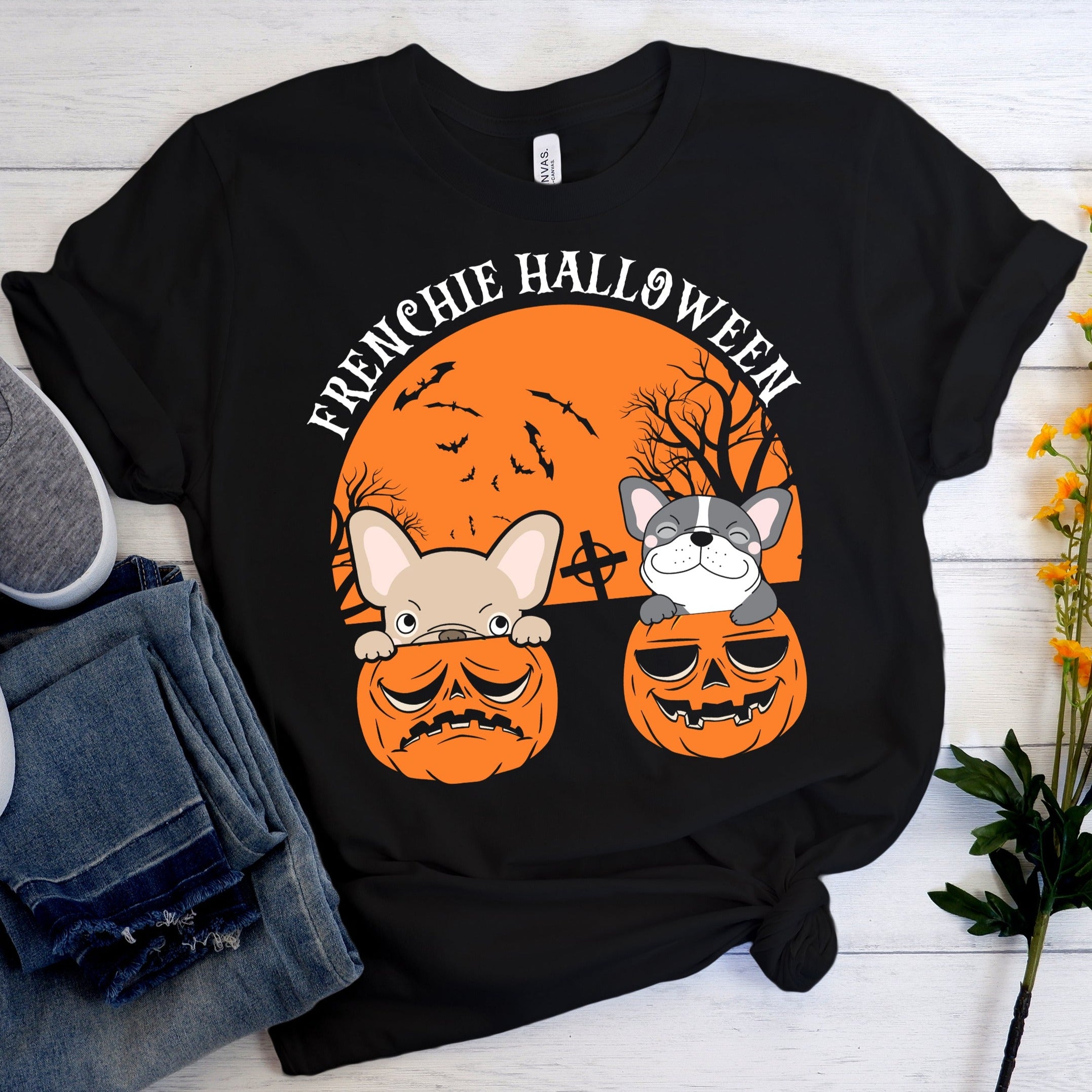 French Bulldog Halloween Unisex Shirt for Dog Park Days-fadou