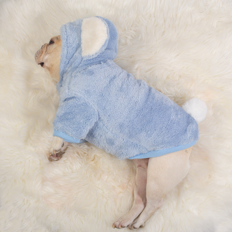 French Bulldog Plush Warm Knitwear for Flat-Face Breeds-fadou