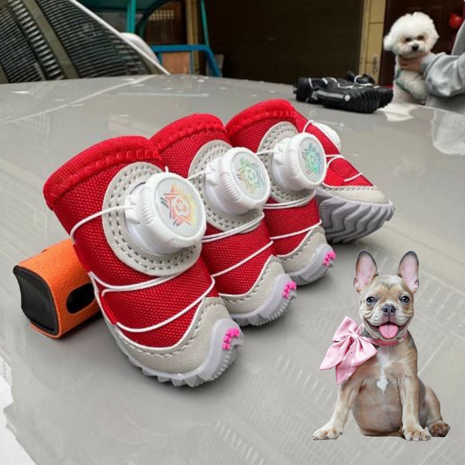 French Bulldog Winter Fashion Boots for Dog Moms & Dads-fadou