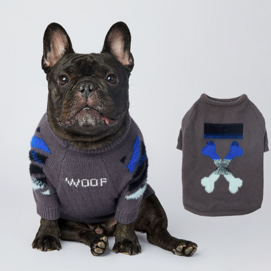Frenchup™ - Frenchie Woof Winter Sweater for Frenchie Enthusiasts-fadou
