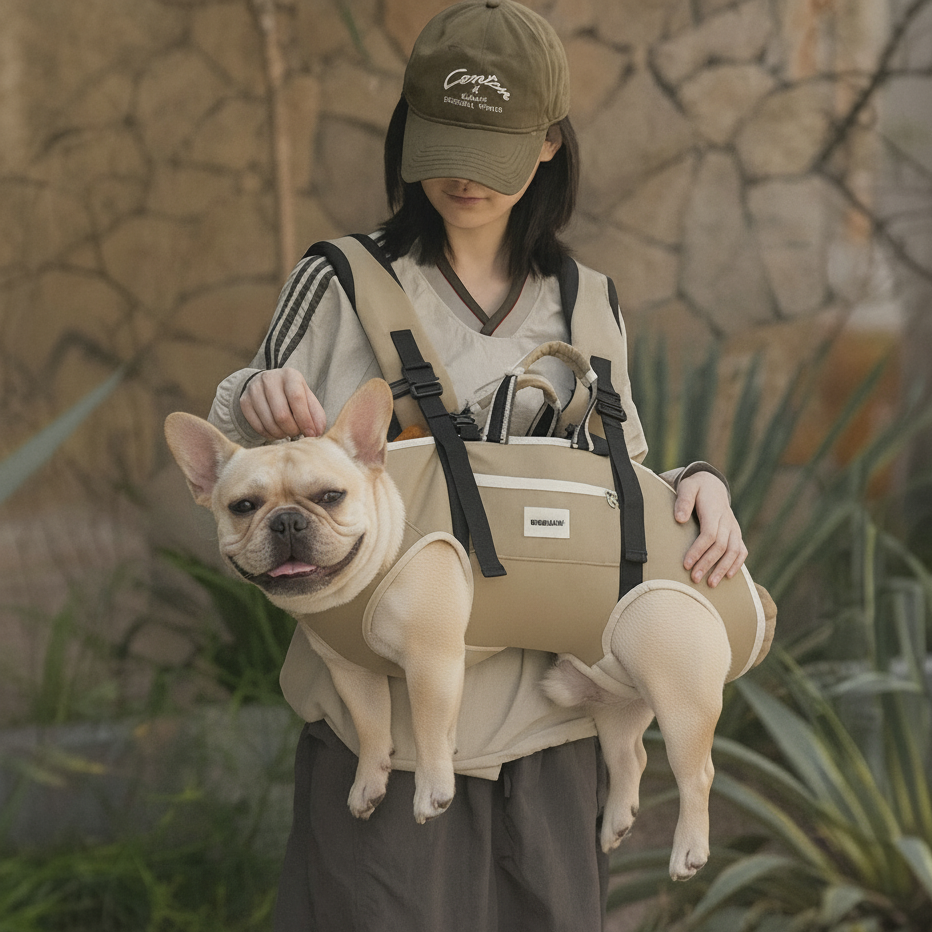 French Bulldog Soft Dog Transport for Outdoor Adventures-fadou