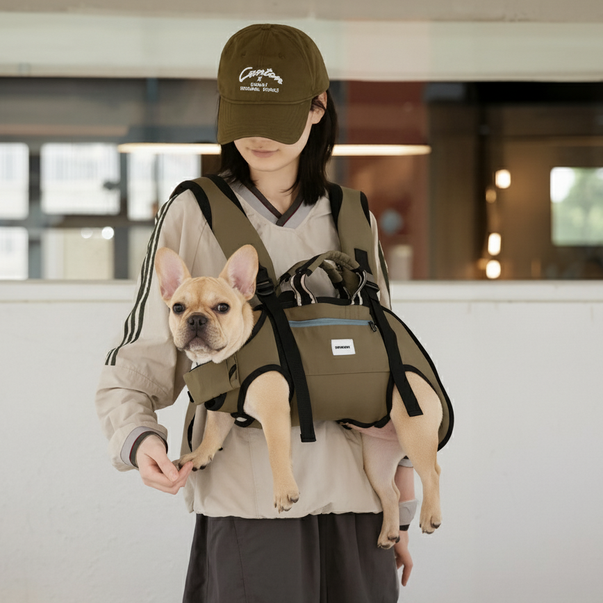 French Bulldog Soft Dog Transport for Outdoor Adventures-fadou