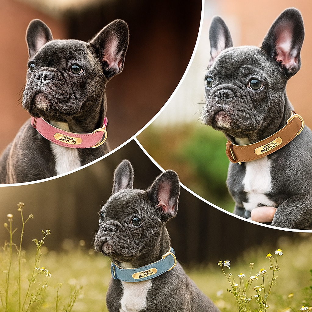 French Bulldog Personalized Neck Collar for Flat-Face Breeds-fadou