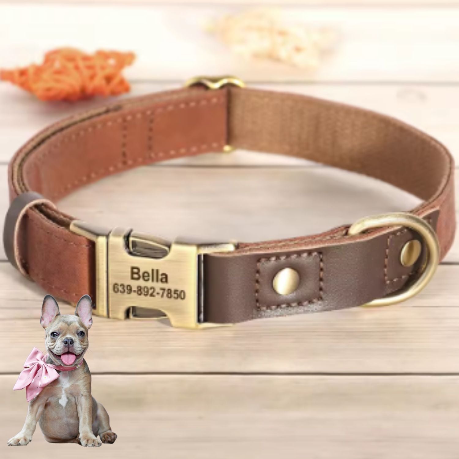 Personalized Adjustable Adjustable Collar for Flat-Face Breeds-fadou