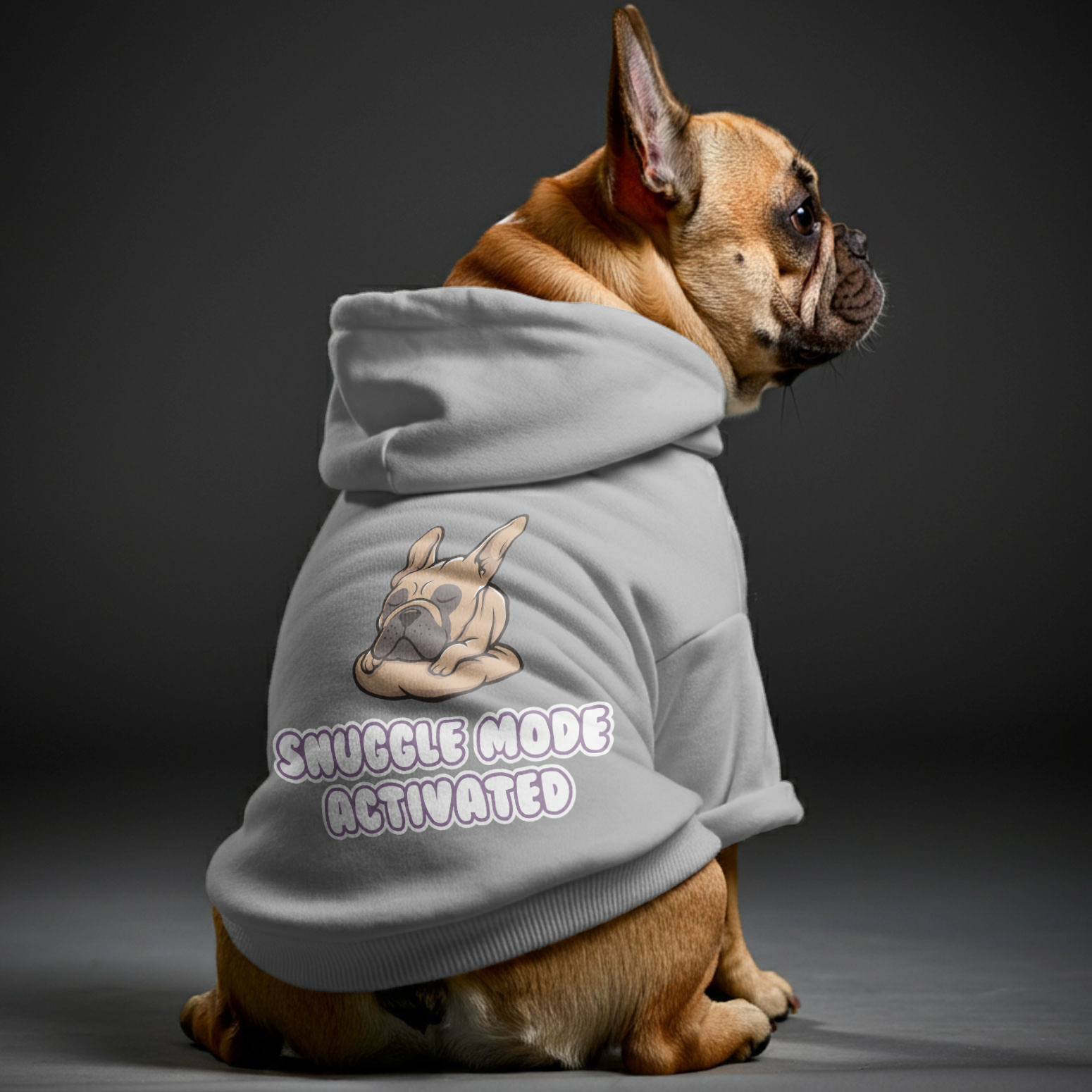 Snuggle French Bulldog Pet Sweatshirt for Flat-Face Breeds-fadou