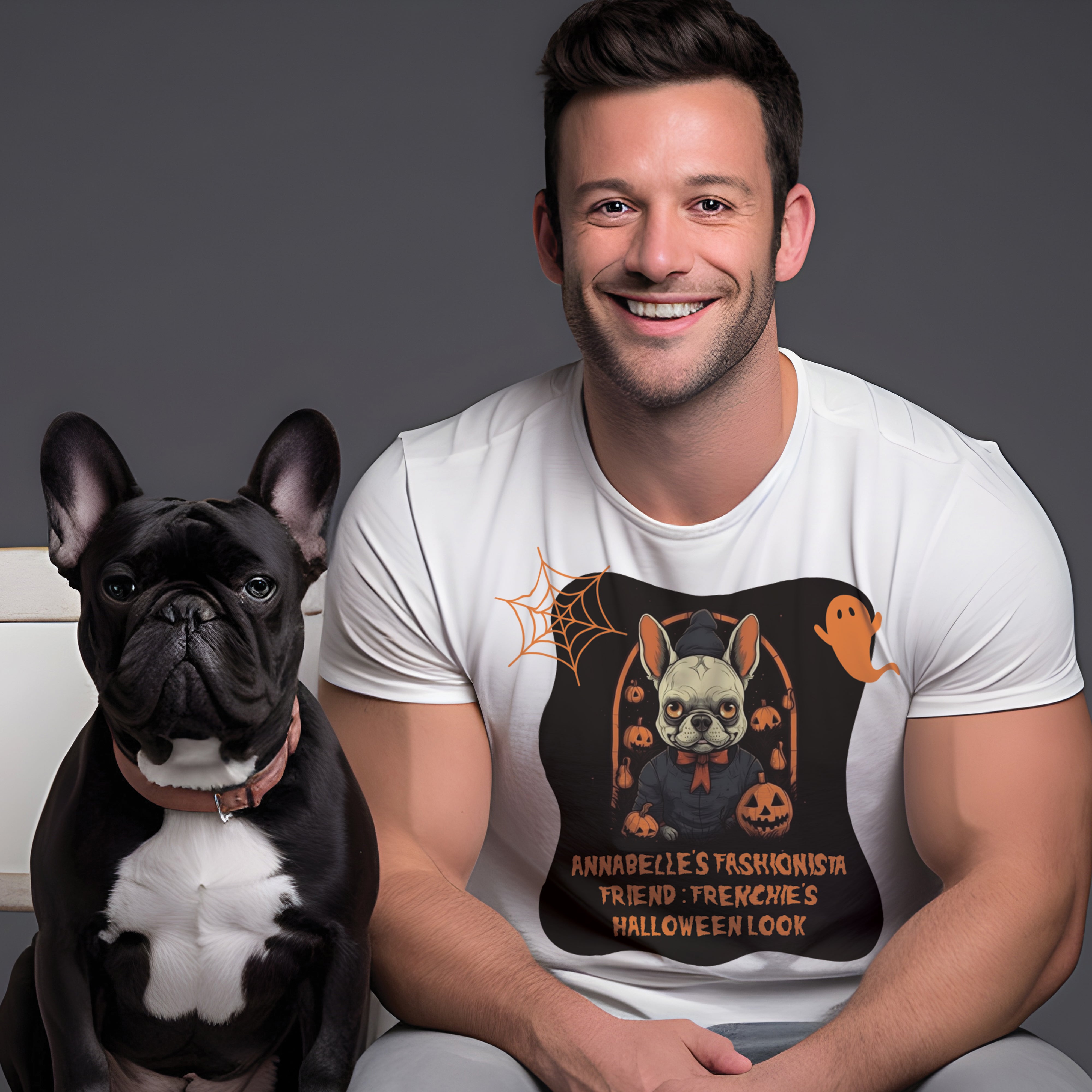 Frenchie's Annabelle Elegance - Unisex T-Shirt for Frenchie Enthusiasts-fadou