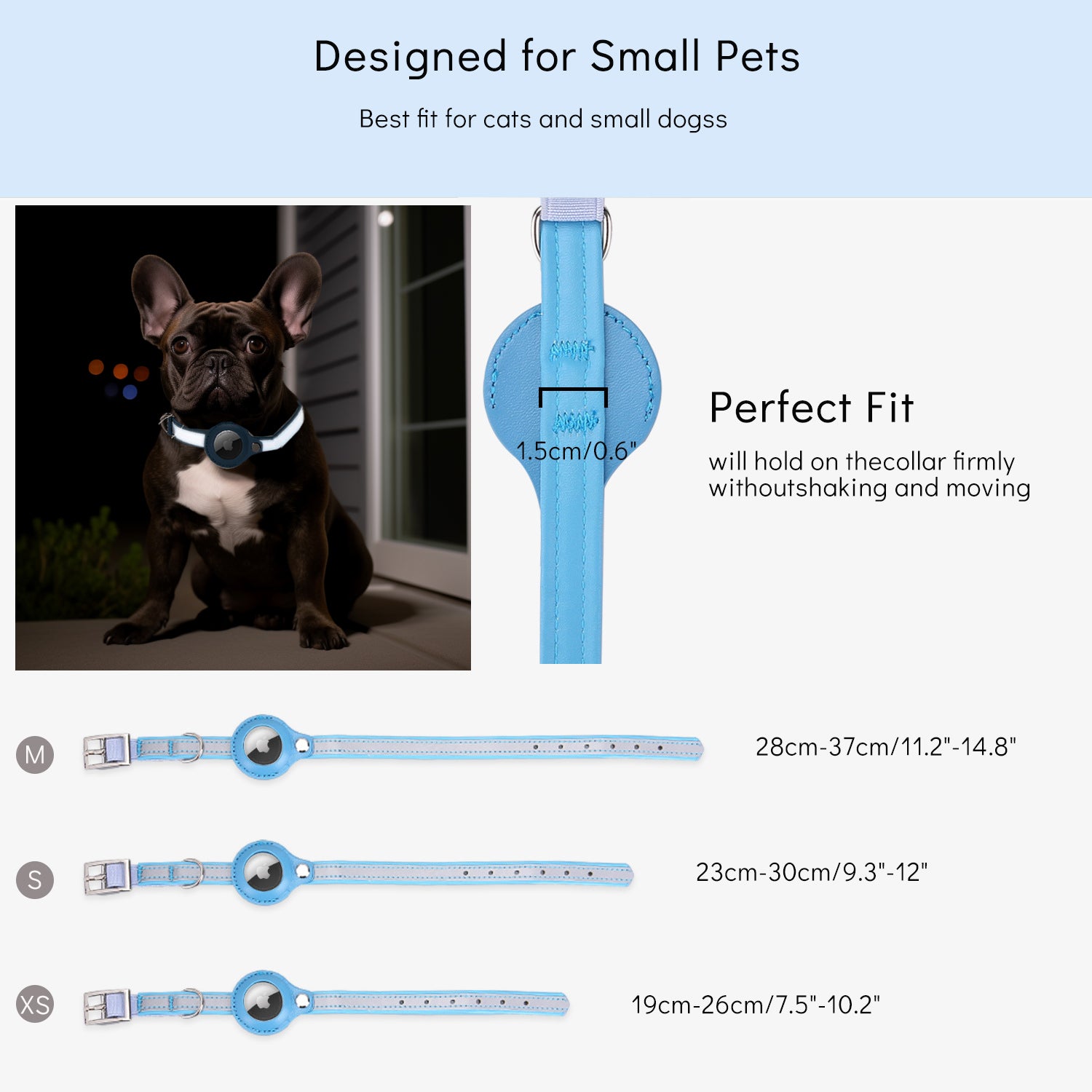 French Bulldog Reflective Dog Collar for Travel Comfort-fadou