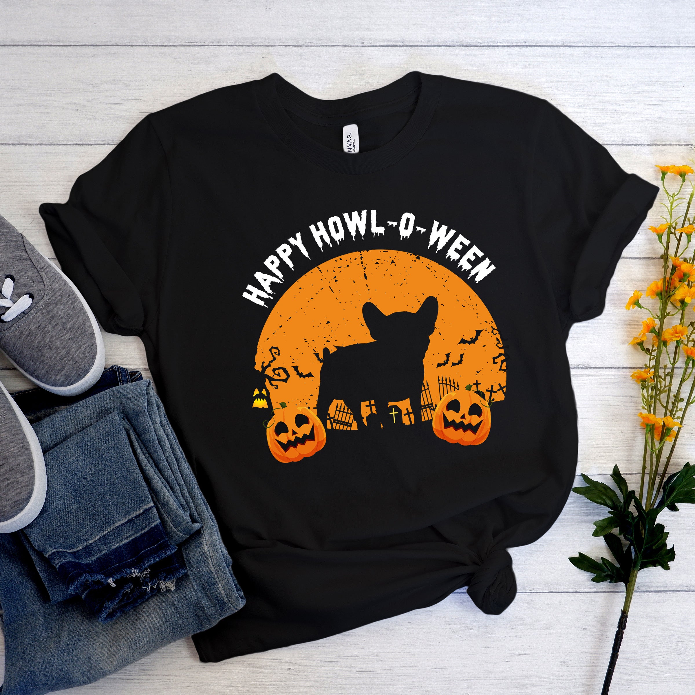 Frenchiedeck Halloween Unisex Shirt for Dog Moms & Dads-fadou