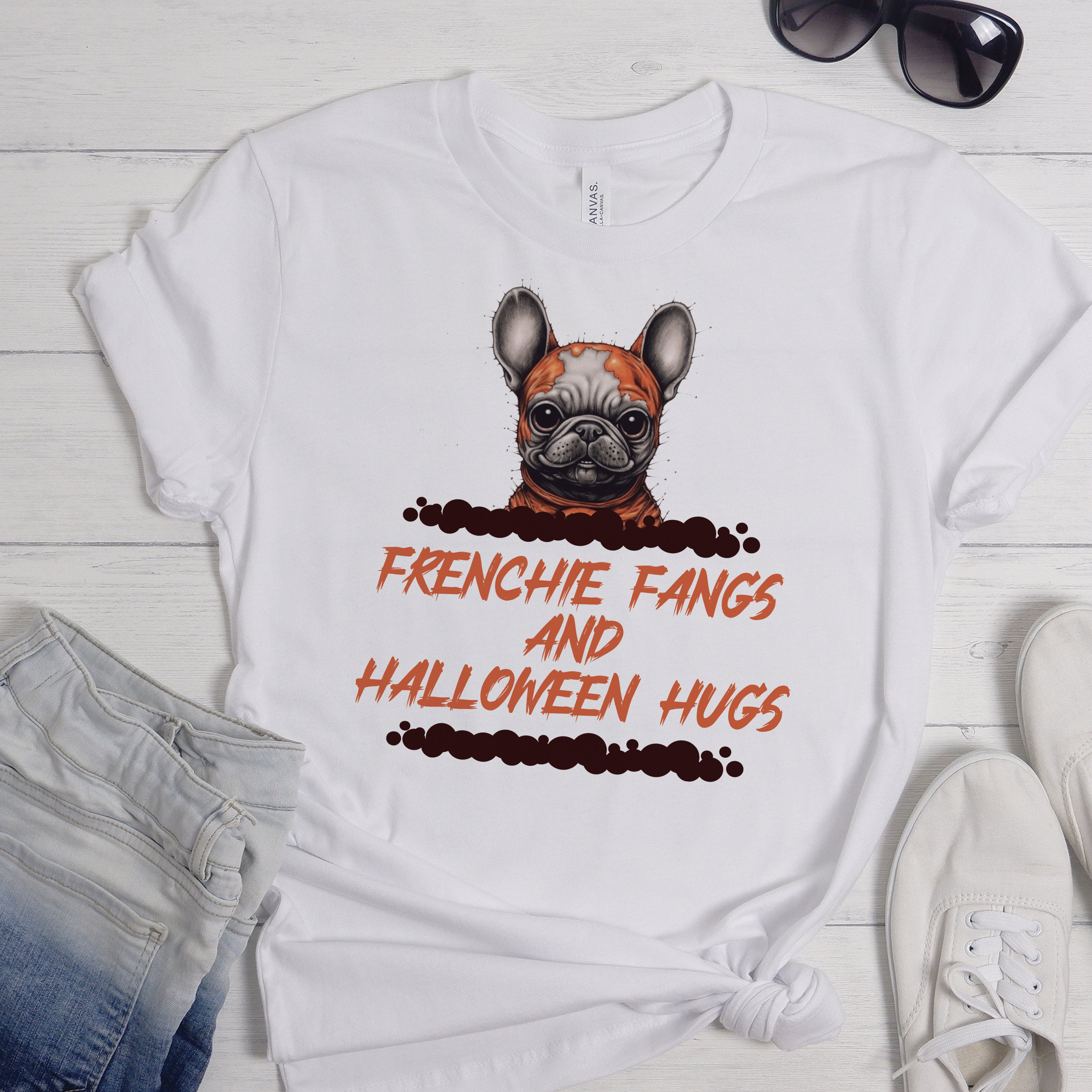 Frenchie Spooktacular - Unisex T-Shirt for Dog Park Days-fadou