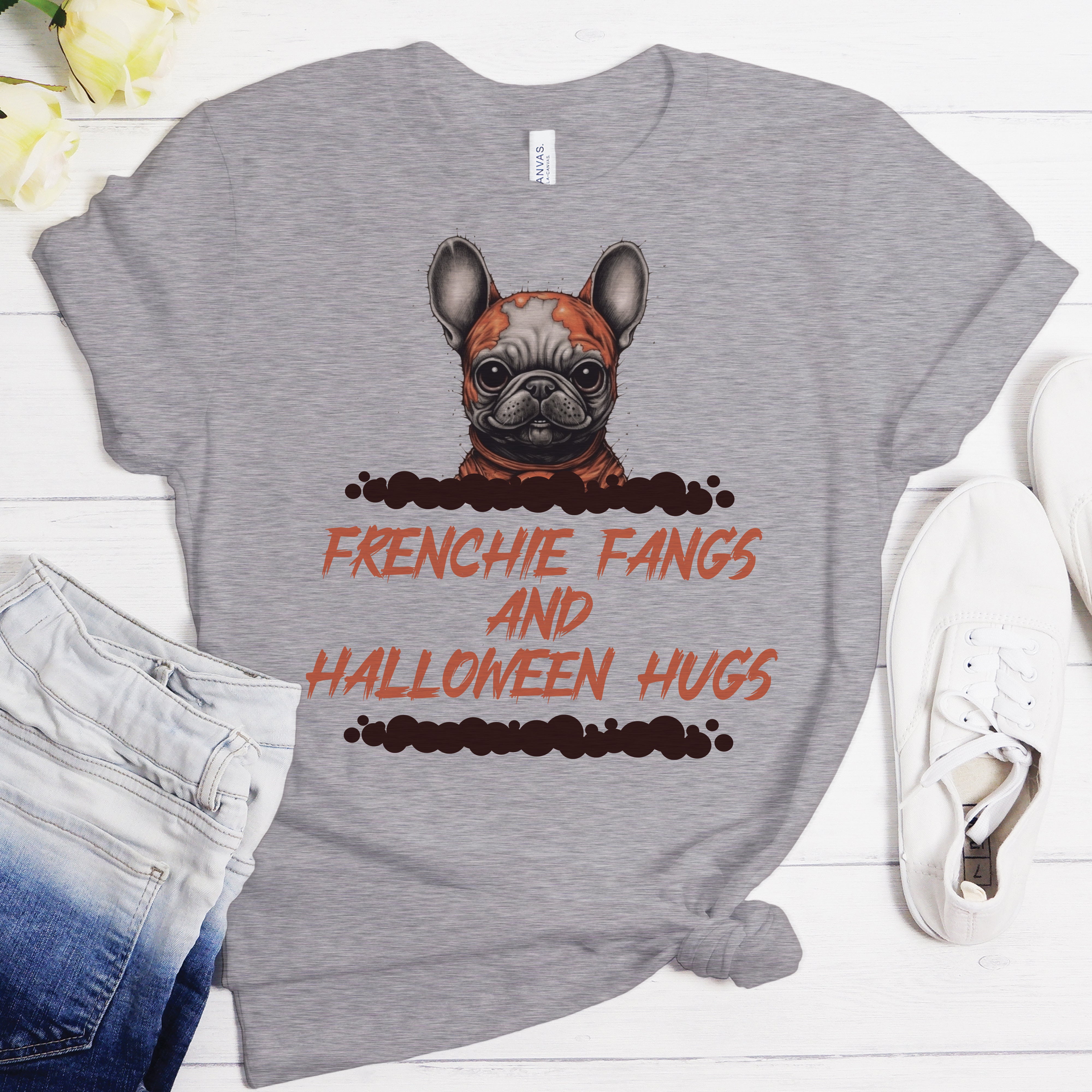 Frenchie Spooktacular - Unisex T-Shirt for Dog Park Days-fadou