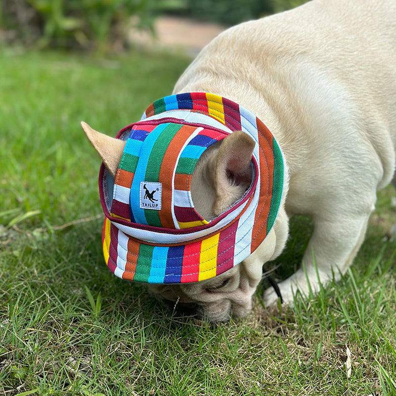 Sun-Savvy Frenchie Grooming Dress up Hat: a for Dog Lovers and Owners-fadou