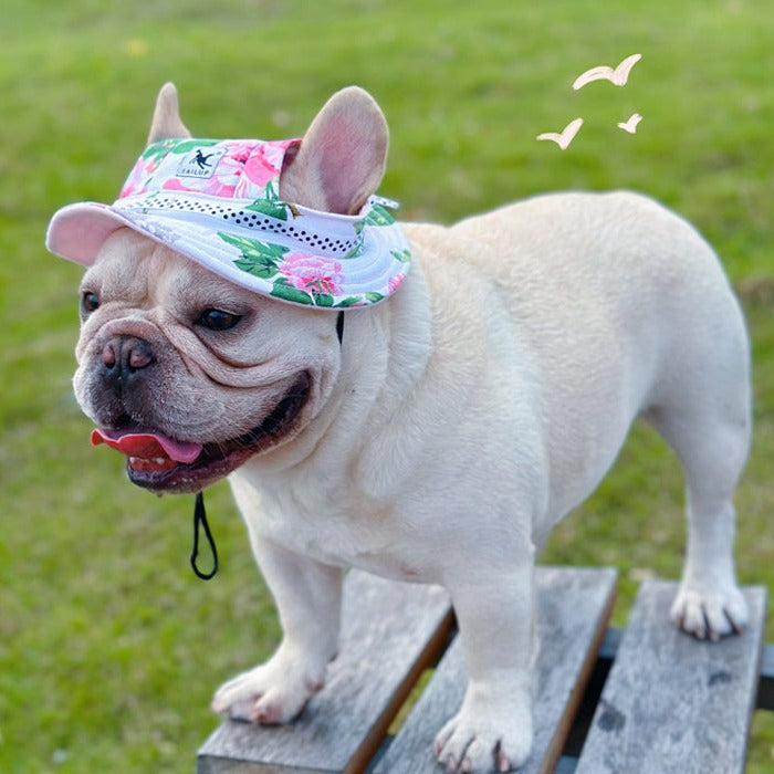 Sun-Savvy Frenchie Grooming Dress up Hat: a for Dog Lovers and Owners-fadou
