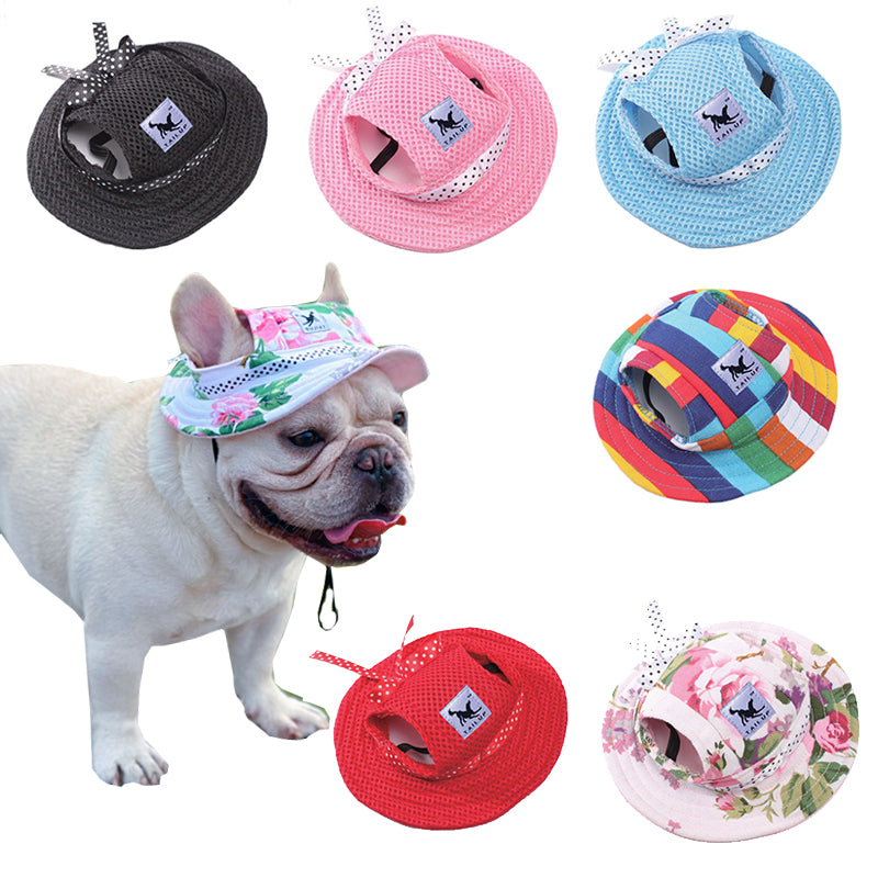 Sun-Savvy Frenchie Grooming Dress up Hat: a for Dog Lovers and Owners-fadou