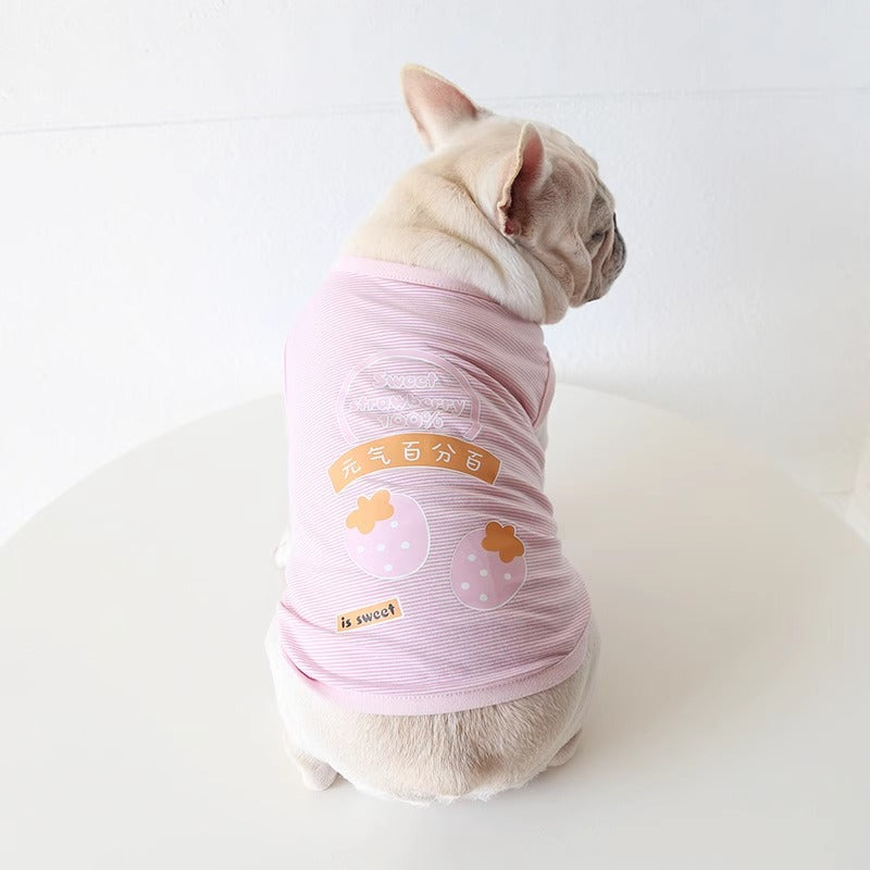 French Bulldog Breathable Graphic Tee for Everyday Wear-fadou