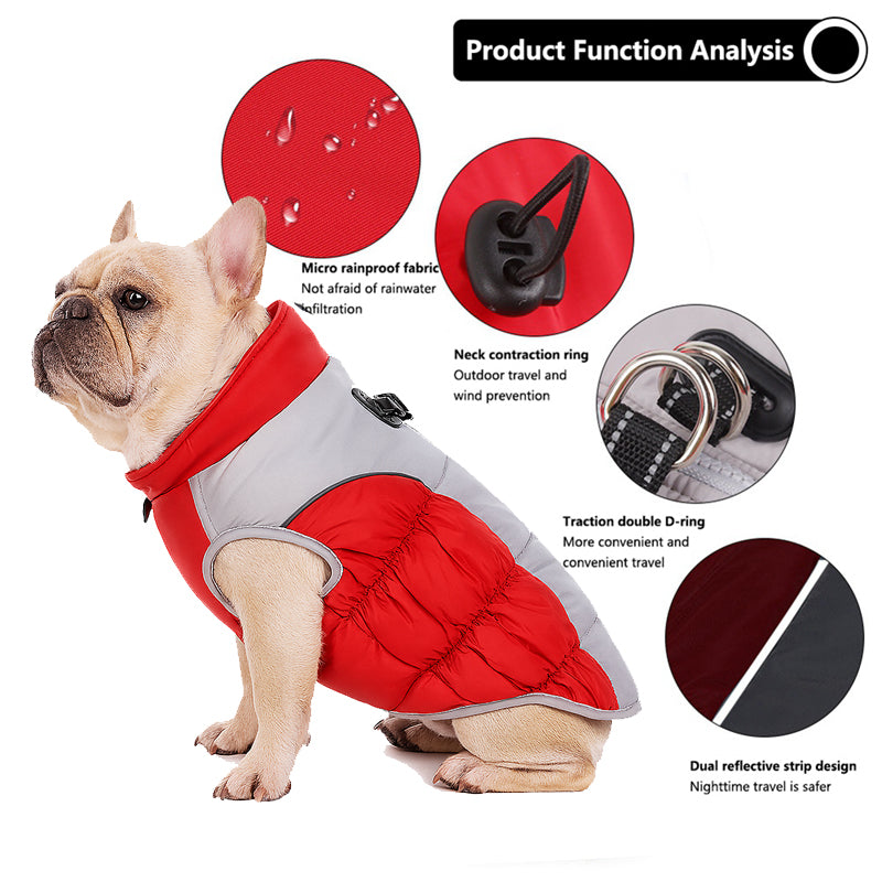 French Bulldog Reflective Dog Coat for Brachycephalic Dogs-fadou
