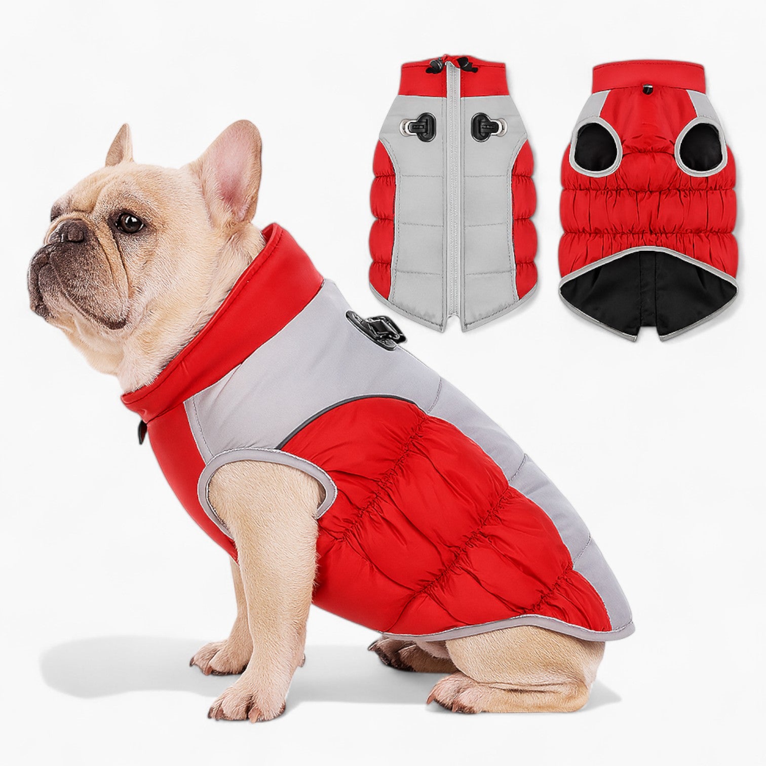 French Bulldog Reflective Dog Coat for Brachycephalic Dogs-fadou