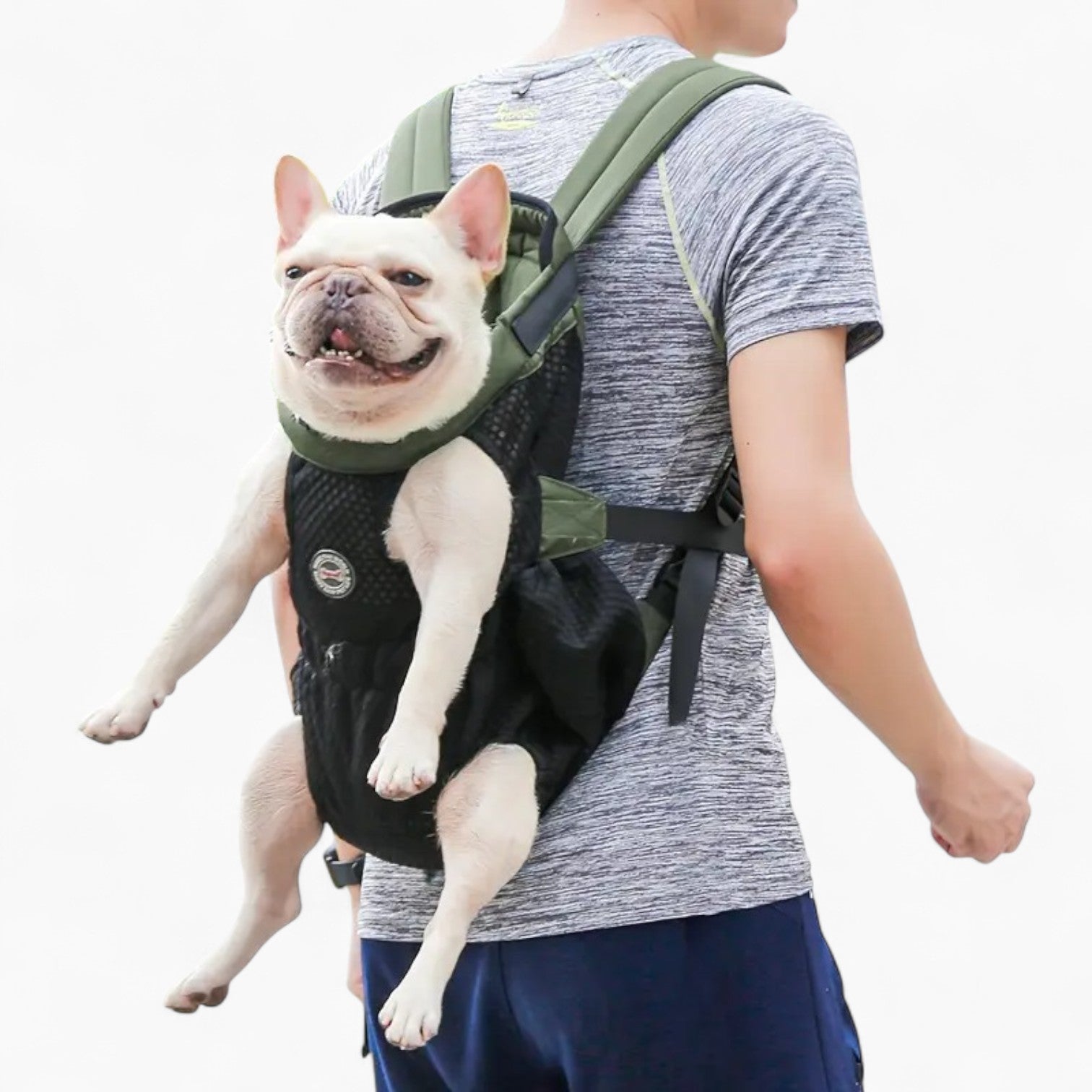 French Bulldog Breathable Travel Sling for Flat-Face Breeds-fadou