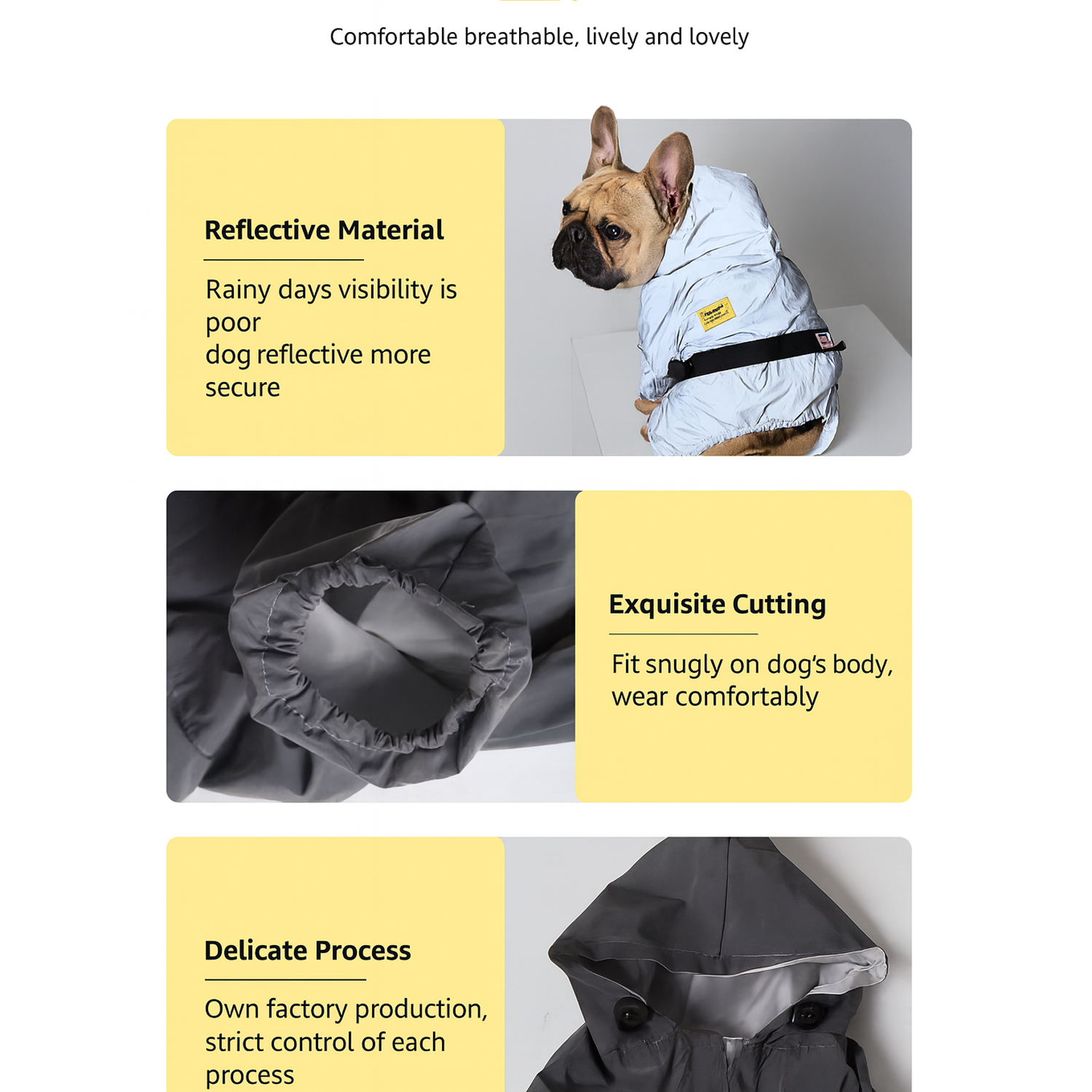 French Bulldog Soft Waterproof Coat for Training Sessions-fadou