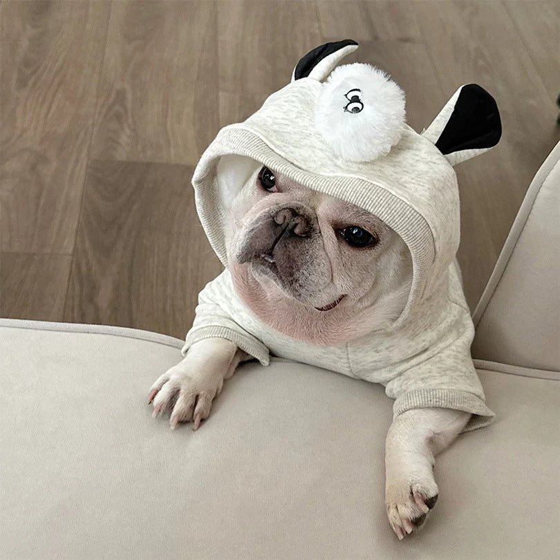 French Bulldog Cute Fleece Hoodie for Brachycephalic Dogs-fadou