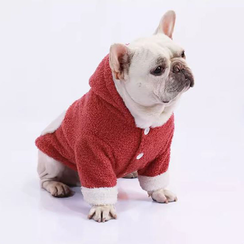 French Bulldog Plush Dog Mom Hoodie for Frenchie Enthusiasts-fadou