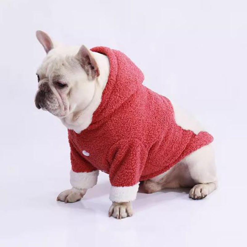 French Bulldog Plush Dog Mom Hoodie for Frenchie Enthusiasts-fadou