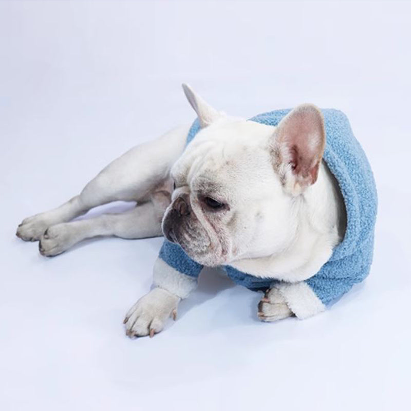 French Bulldog Plush Dog Mom Hoodie for Frenchie Enthusiasts-fadou