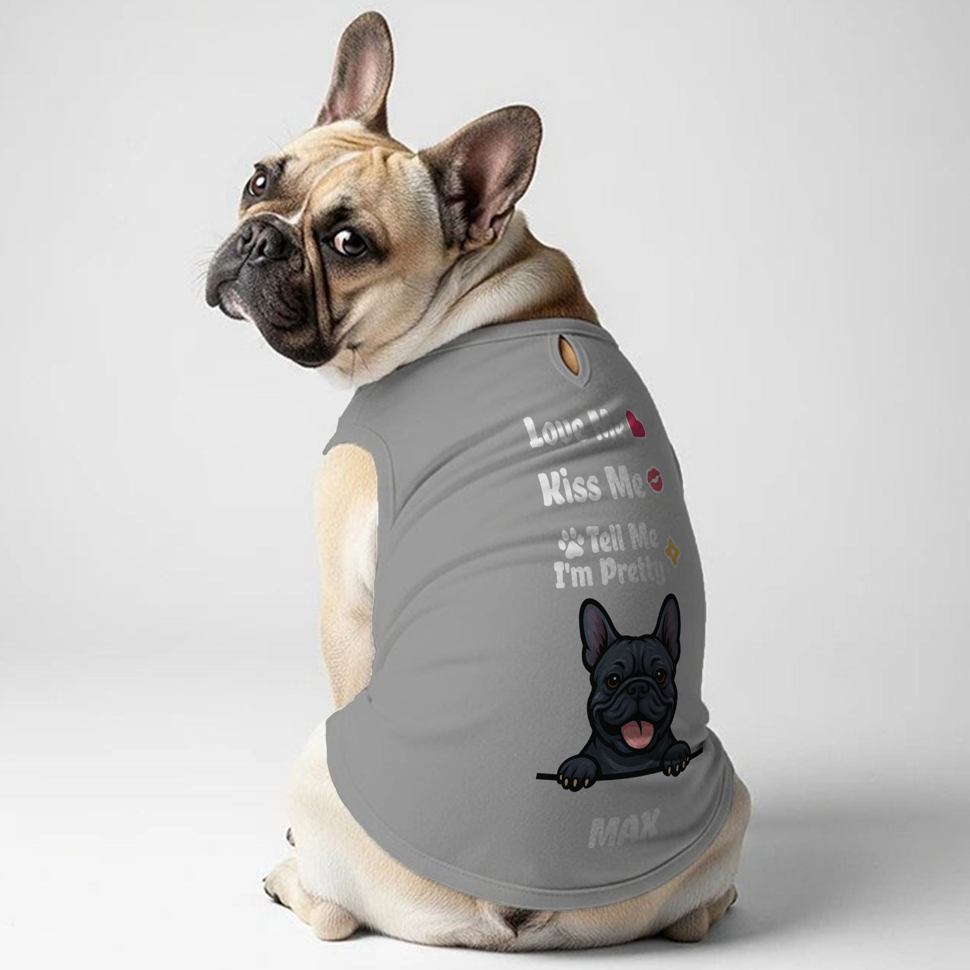 French Bulldog Personalized Cotton T-Shirt for Dog Park Days-fadou